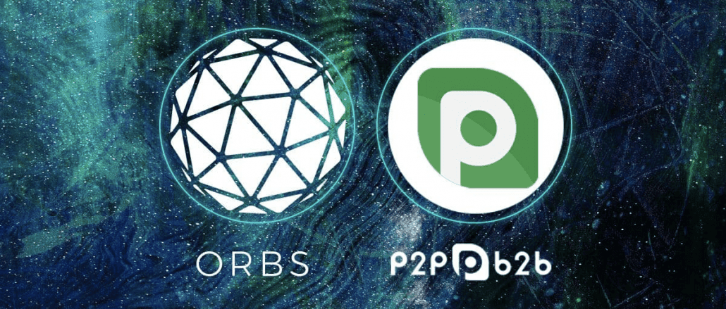 P2PB2B Exchange Lists Orbs Token (ORBS)